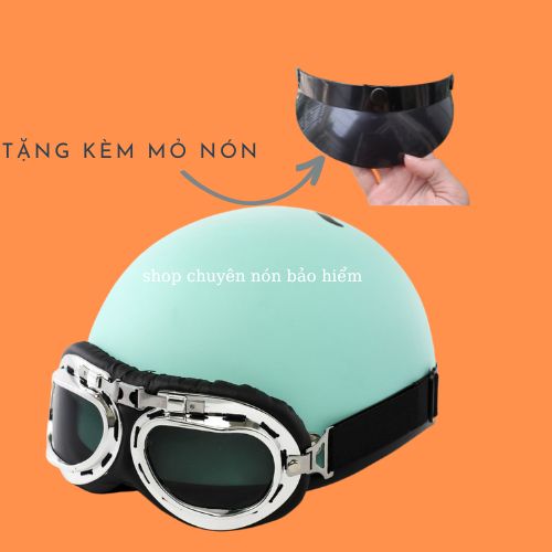 NÓN BẢO HIỂM NỬA ĐẦU KÈM KÍNH PHI CÔNG