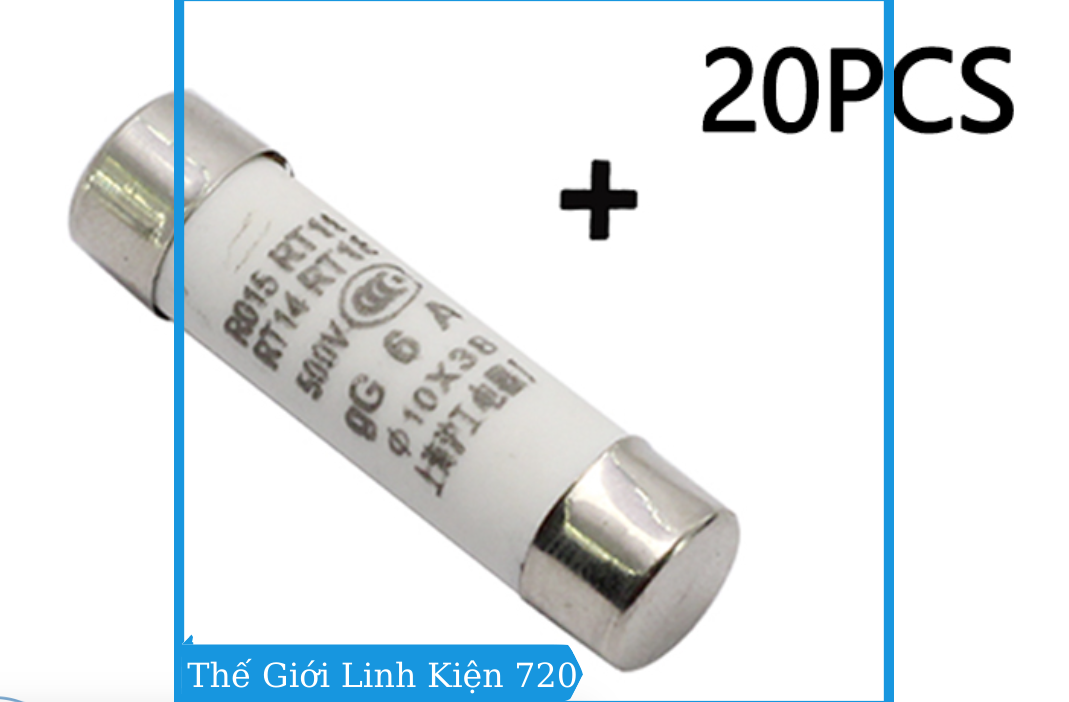 Hộp 20 Cầu Chì Sứ 10x38mm (Xịn)
