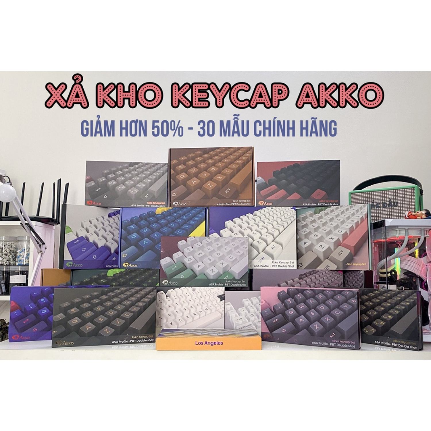 BỘ NÚT KEYCAP BÀN PHÍM CƠ AKKO CHẤT LƯỢNG CAO GIẢM GIÁ