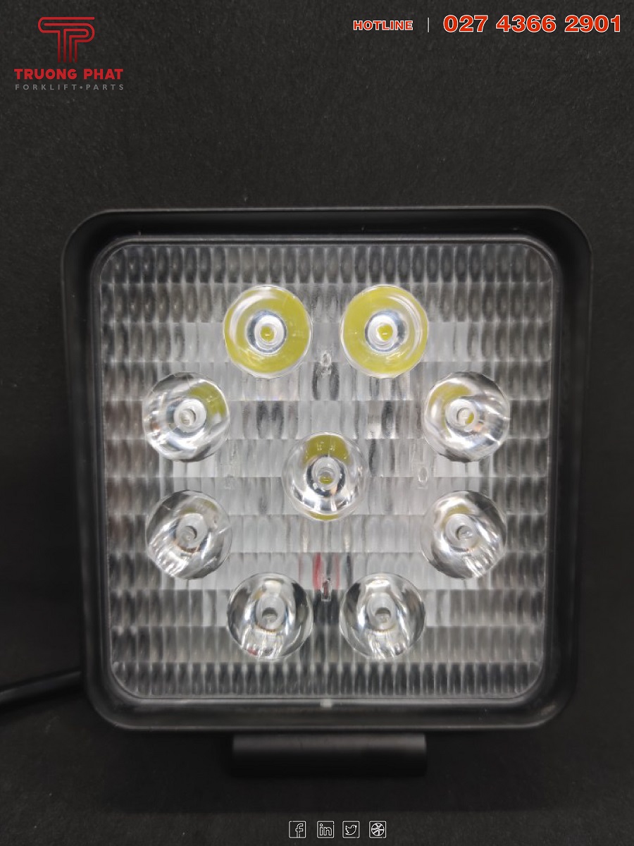 PHỤ TÙNG XE NÂNG - ĐÈN PHA LED 9 BÓNG 27W 12-48V - LED 9 BALLS 27W 12-48V FOR FORKLIFT