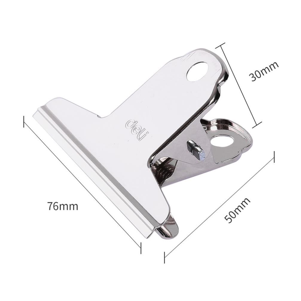 Kẹp inox 76mm Deli 9533 - 4 chiếc/túi