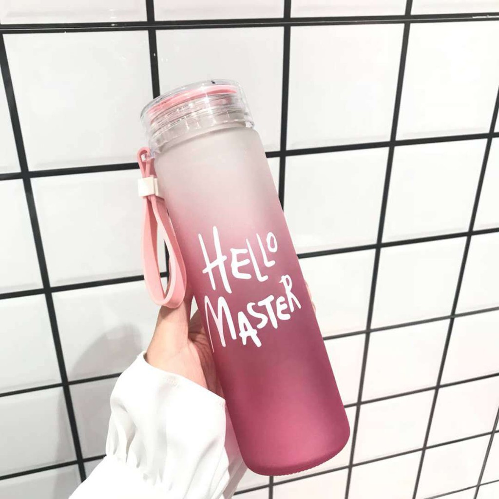 XẢ LỖ Bình nước thủy tinh Hello Master 400ml
