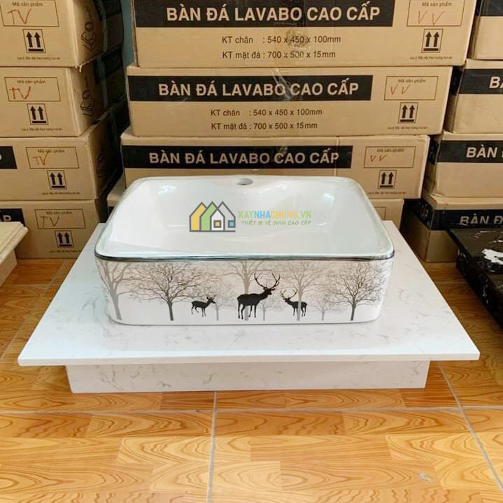 Bàn đá lavabo rửa mặt cao cấp