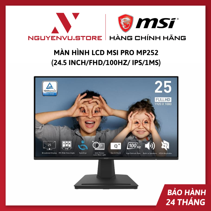 MSI pro mp251 / mp252 24.5 inch (FHD/IPs/100Hz/1ms) display-authentic
