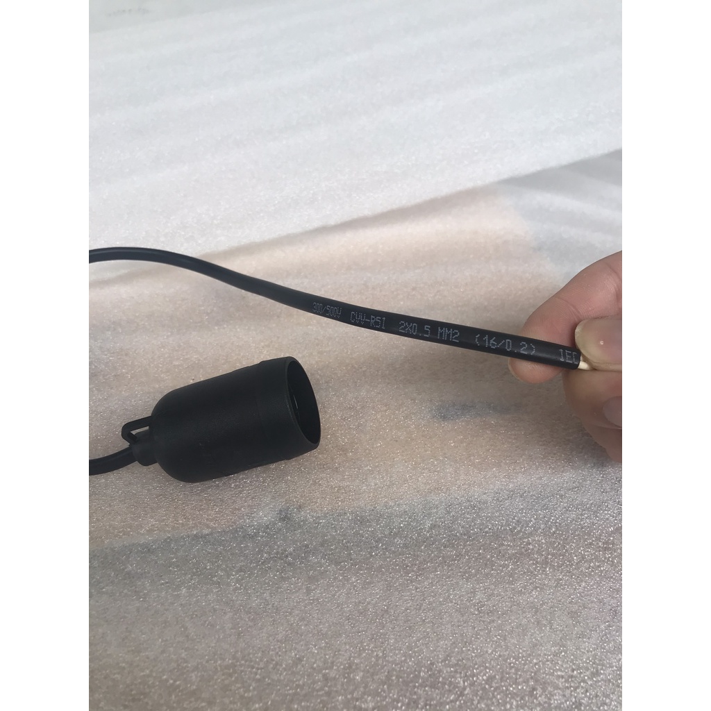 [Chính Hãng] Đui đèn chống thấm nước (CVV 2x0.5, dài 60cm) Rạng Đông Model: E27 IP65