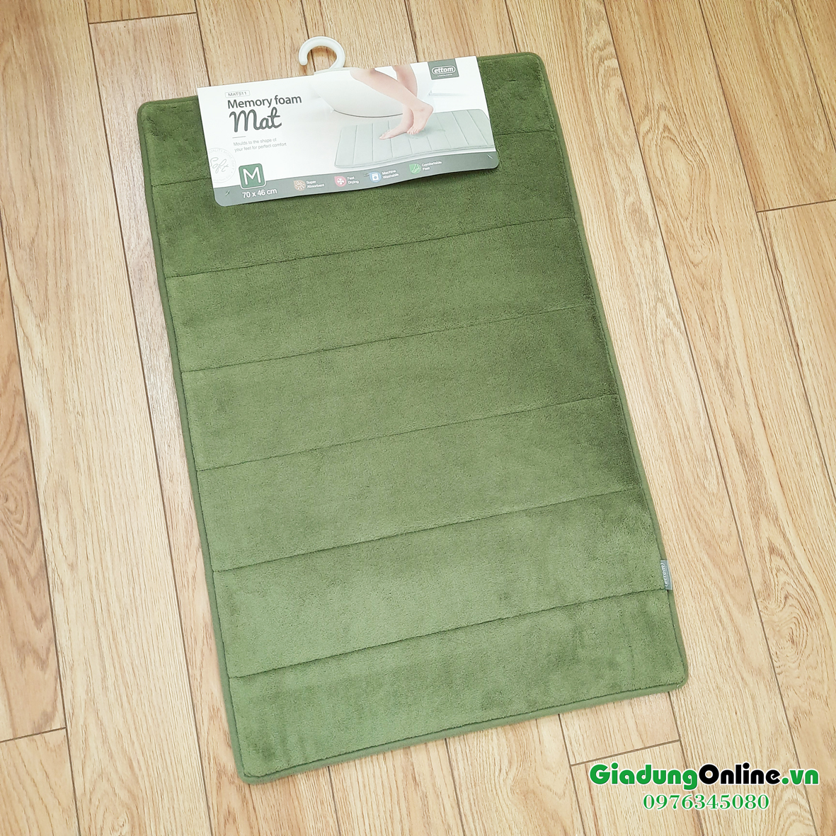 Thảm Chùi Chân Lock&Lock Memory Foam Kiểu Stripe 460*700*15mm MAT511