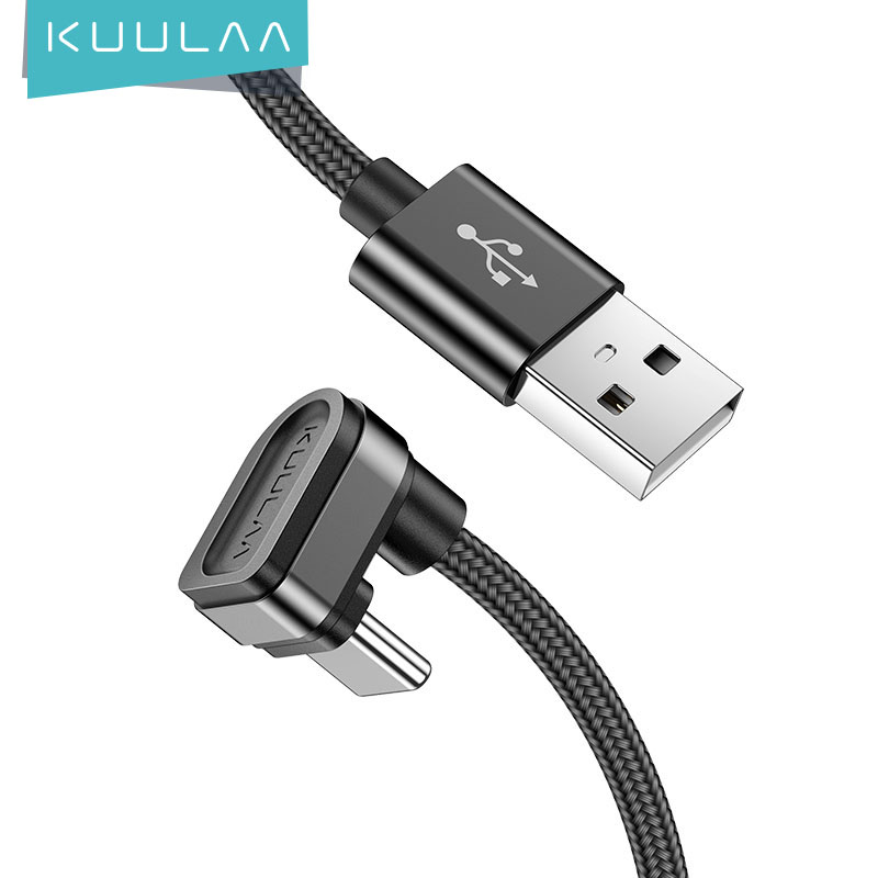 KUULAA Cáp sạc điện thoại di động dùng chơi trò chơi cáp sạc USB loại C 180 độ kích cỡ 1M 2M Cáp USB C 3.0 Sạc Nhanh Cho Samsung S8 Note 8 Dành Cho Huawei Redmi K20 Pro Dây Sạc Nhanh Type-C