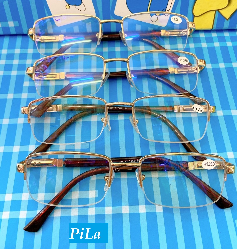 [HCM]Mắt Kính Lão Gọng Kim Loại Viền Vàng Cao Cấp