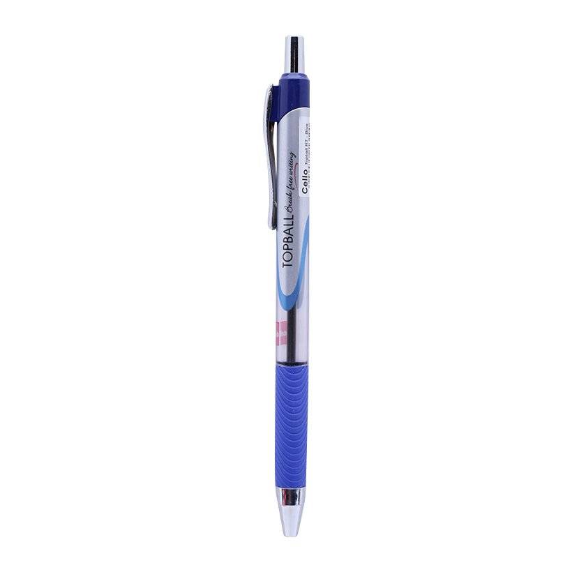 Hộp 12 chiếc bút bi bấm Cello Topball 0.7 (Xanh, Đỏ, Đen)