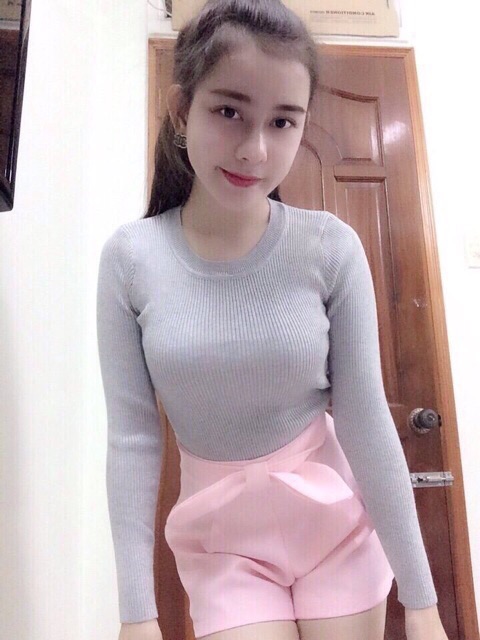 [HCM]Áo thun gân tay dài (size 40-55kg)