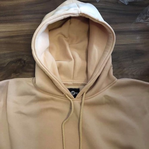 [Hoàn Tiền 15%] Áo hoodie trơn màu kem