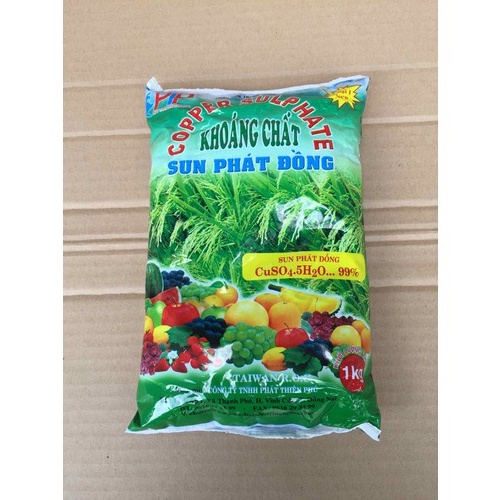 Phân bón trung vi lượng Sun phát đồng 1kg Đồng sunphat CUSO4