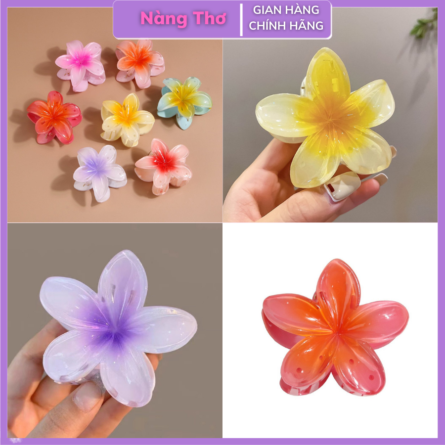 Kẹp Tóc Hoa Sứ Nhiều Màu Sắc Thời Trang Đi Biển Phong Cách Hàn Quốc