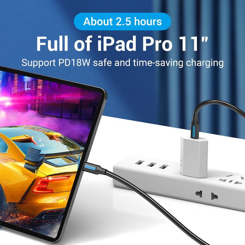 Cáp sạc nhanh Vention 100W Type C 1M