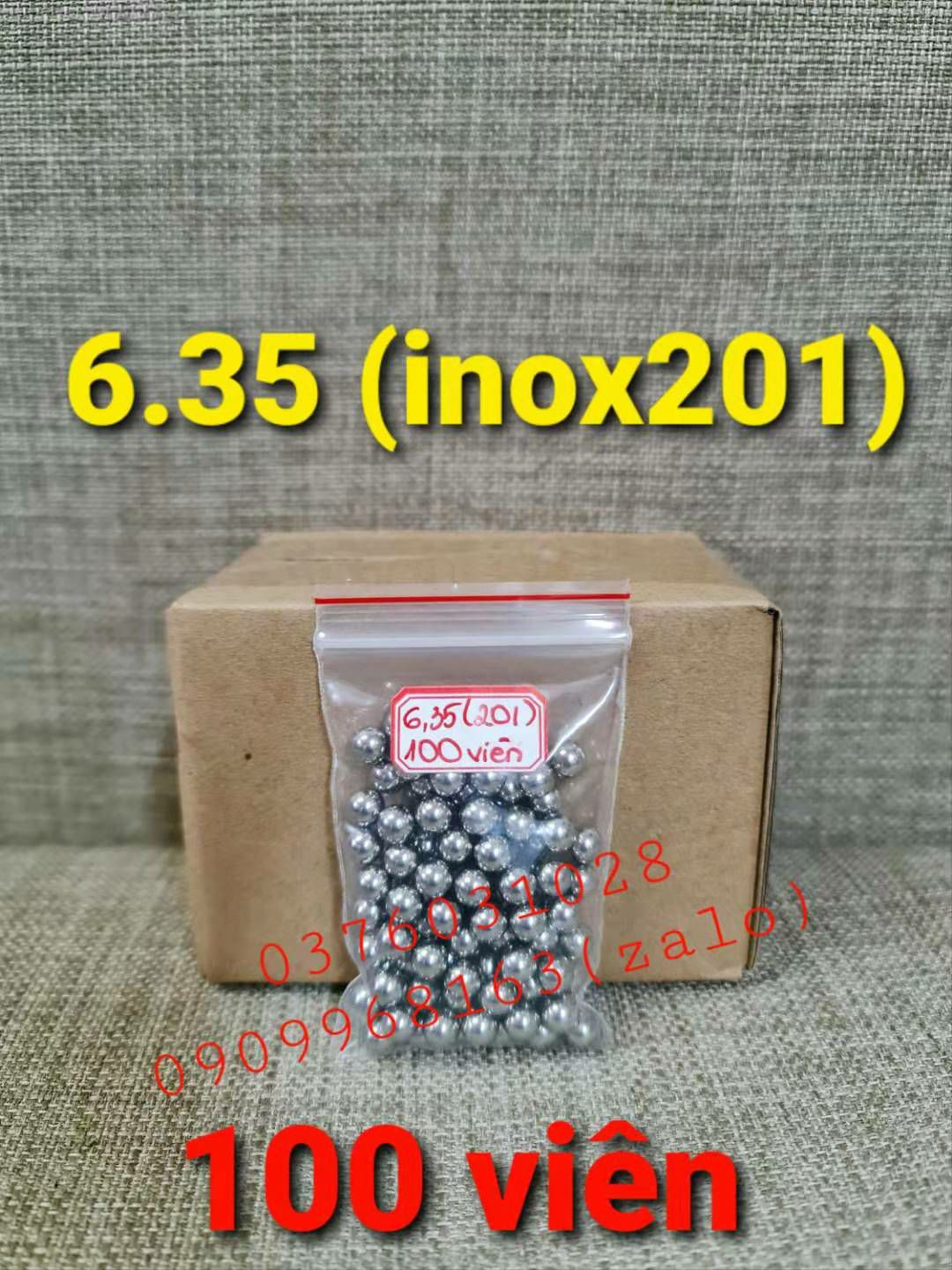 BI INOX 6.35 (HỘP 100 VIÊN)