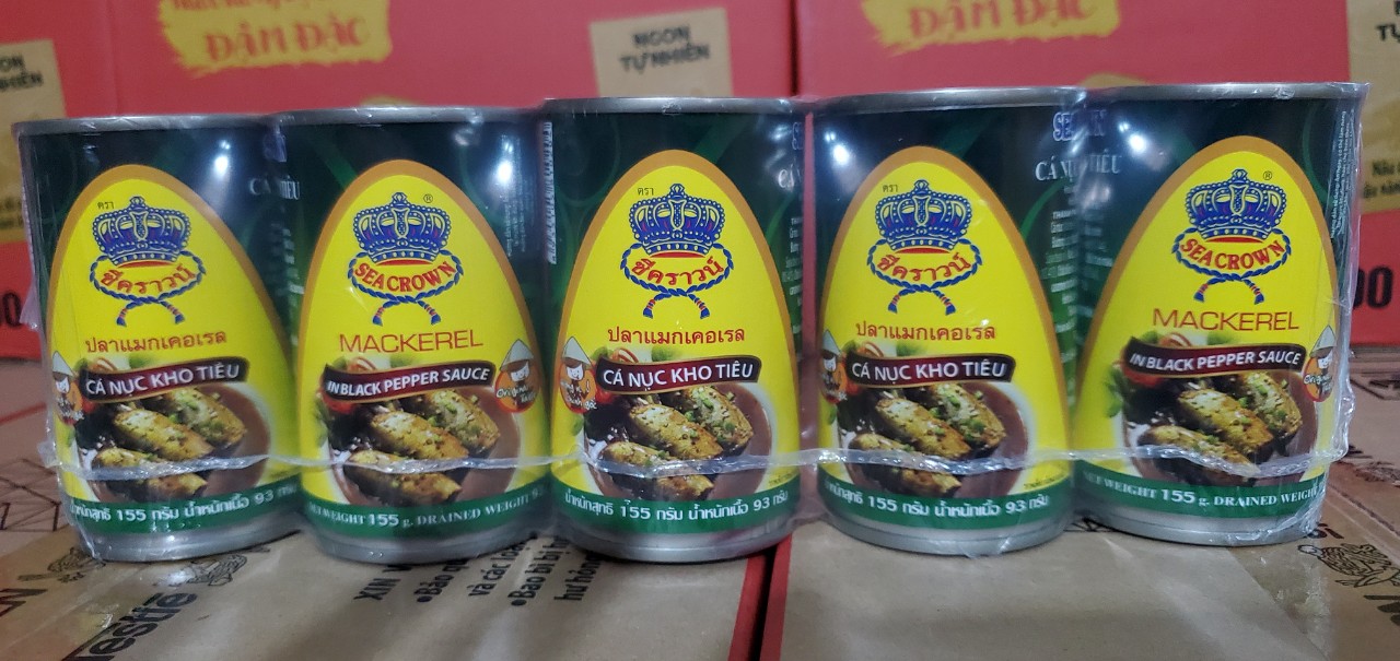 Cá Nục Kho Tiêu SeaCrow ( Lốc 5 lon) 155g