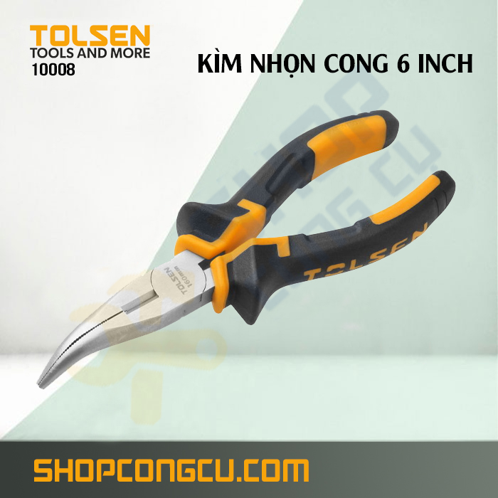 [HCM]Kìm nhọn cong 6 inch Tolsen 10008