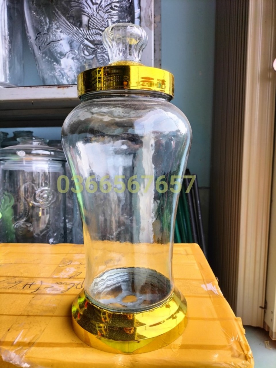 Bình thủy tinh ngâm rượu 3 lít giá rẻ có vòi/không vòi/shop thủy tinh 2 sóc