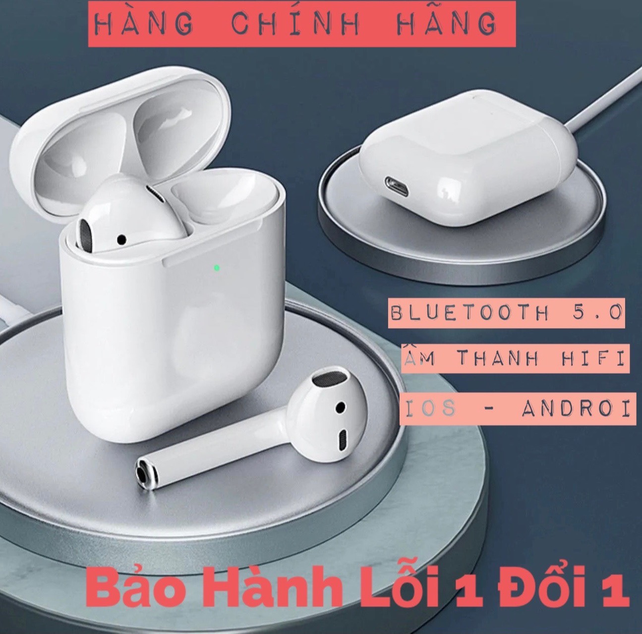 Tai nghe bluetooth i12 Loại tốt không dây i12 TWS - Tai Cảm ứng vân tay Pin khỏe