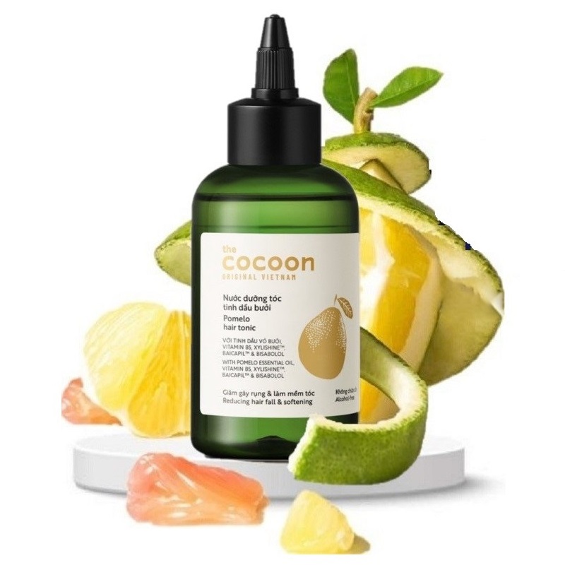 Dưỡng Tóc Cocoon Tinh Dầu Bưởi 140ml Cung Cấp Dưỡng Chất Làm Sạch Da Đầu Giúp Tóc Chắc Khỏe Ngăn Rụng Tóc Cocoon Pomelo Hair Tonic 140ml