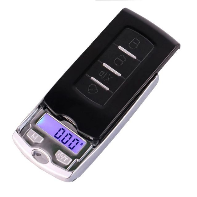 Cân tiểu ly điện tử mini dạng remote móc khóa ô tô chính xác cao 200g 0.01g kc200