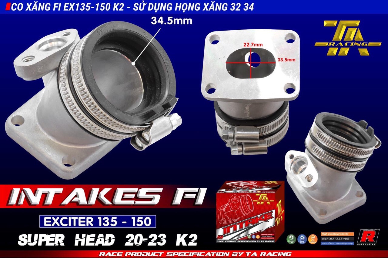 Co Xăng TA Exciter 150, Exciter 135 Lên Fi Số 8