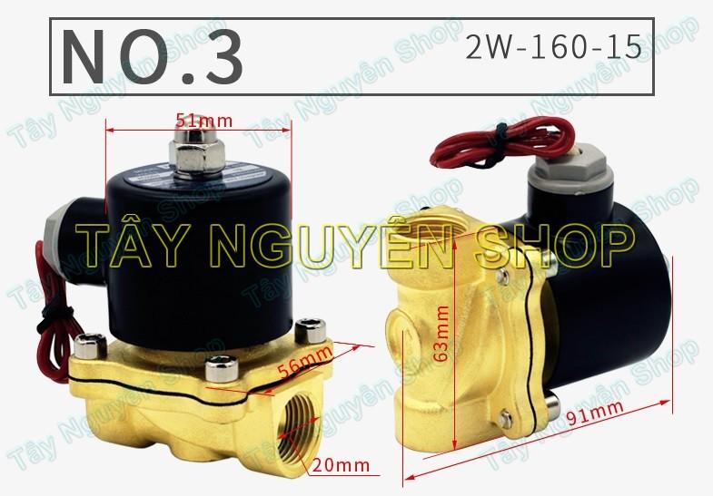 Van điện từ phi 27mm WT - Coli đồng - 2W160-20