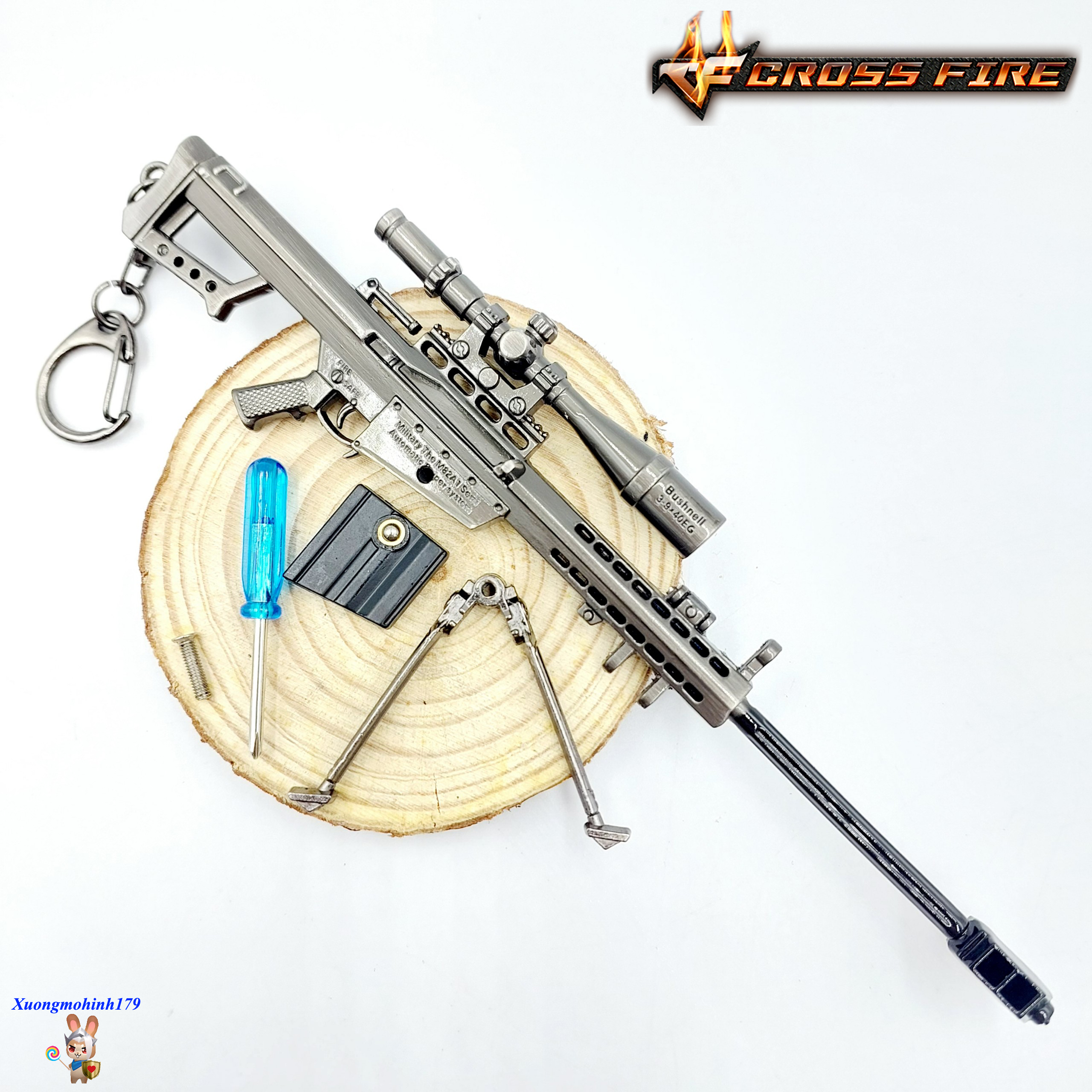 Mô hình sưu tầm Đột Kích Crosfire Barrett M82A1 hợp kim 18cm kèm kệ trưng bày