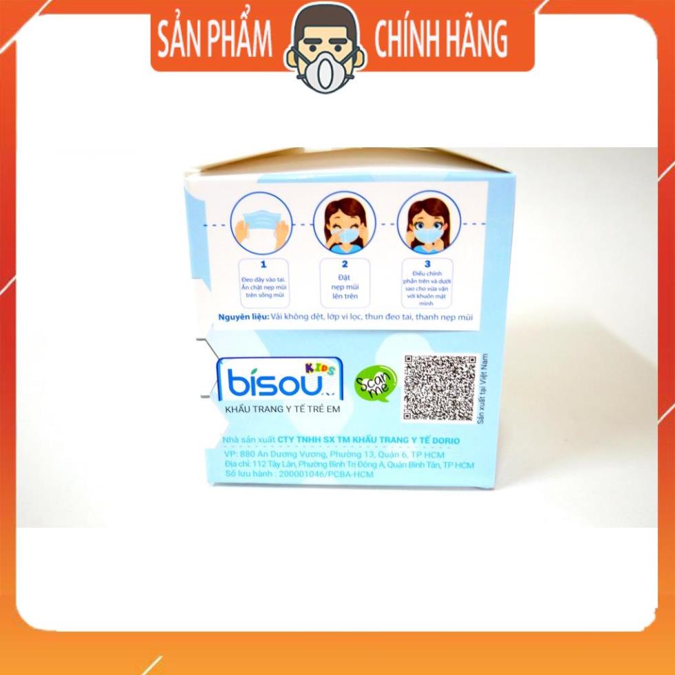 Khẩu trang Bisou cho bé từ 6 tháng đến 10 tuổi
