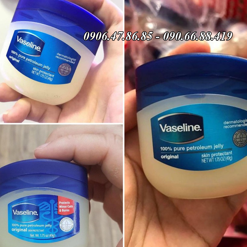 (2 hũ) Vaseline dưỡng Môi da giữ ẩm, chống khô nẻ 49g