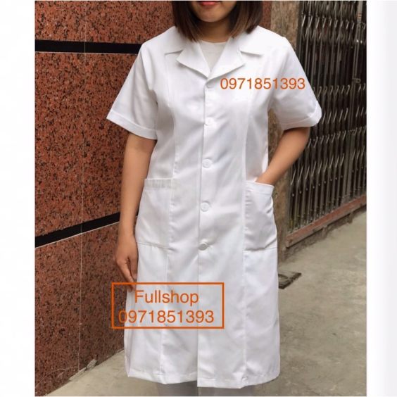 Bộ quần áo blouse trắng trơn viền bo tròn cổ nữ tính xinh xắn cho y tá  điều dưỡng dược sỹ y sỹ thẩm mỹ viện spa  Giá Sendo khuyến mãi