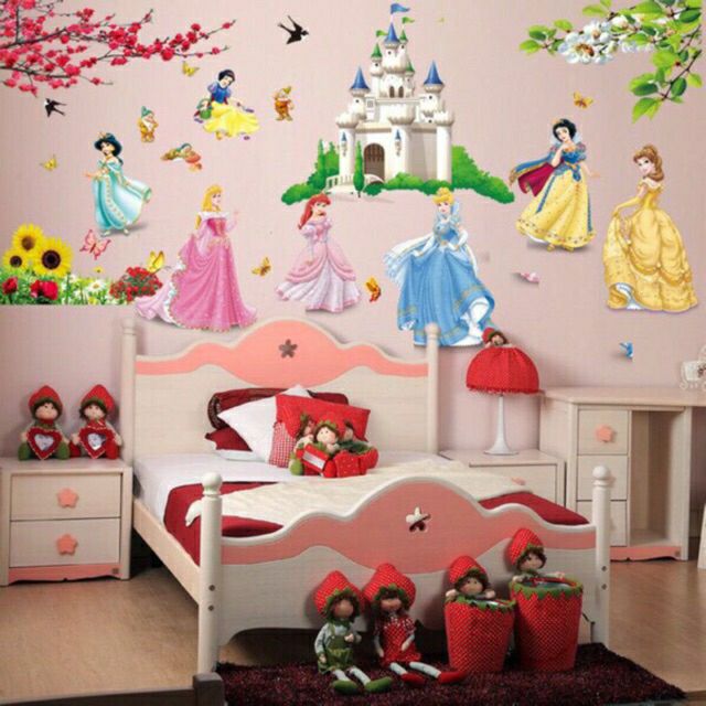 Decal dán tường hình công chúa