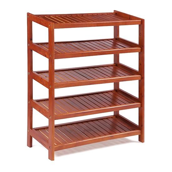 Kệ giày dép gỗ 5 tầng ngang 60( nâu đỏ)