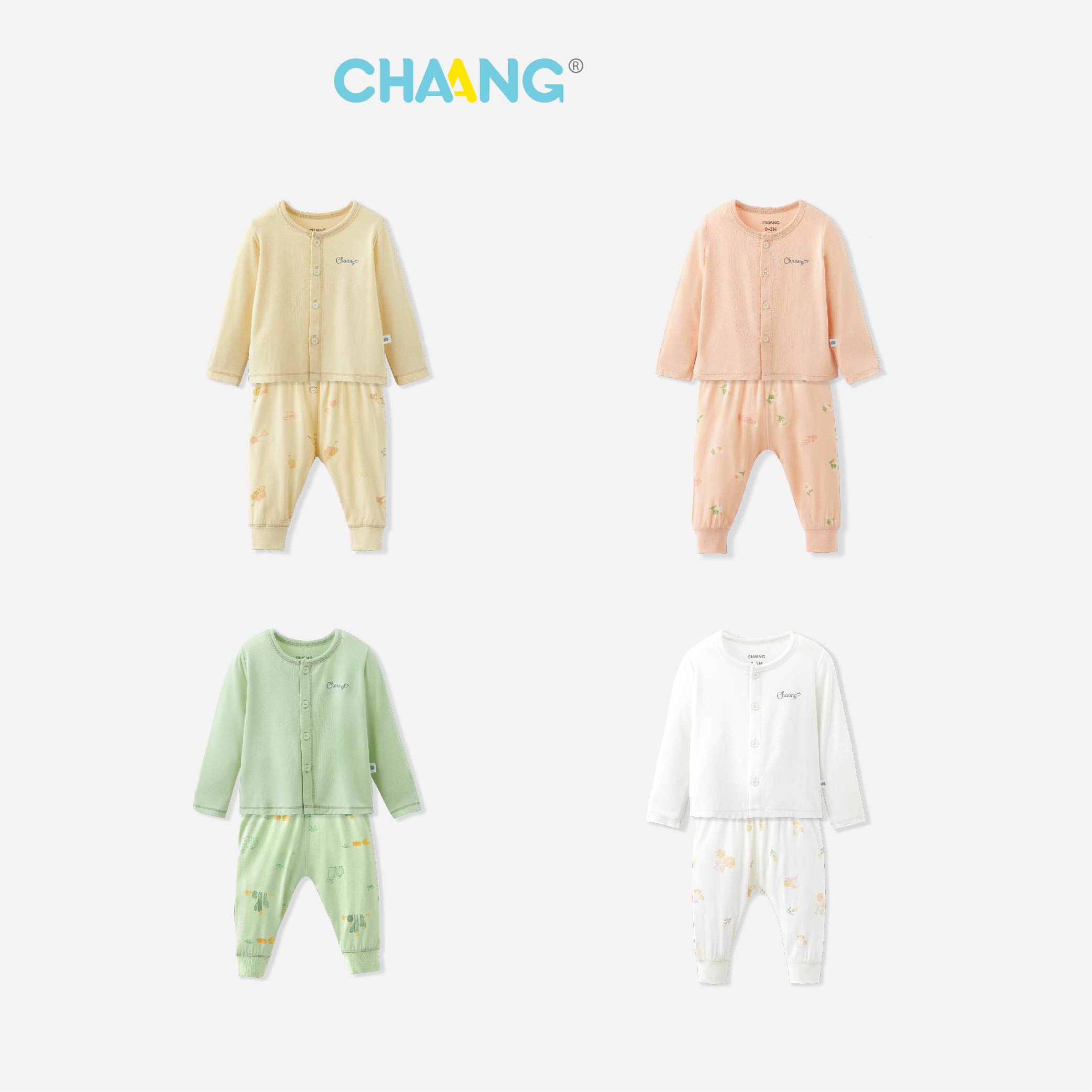 [CHAANG] Bộ quần áo dài cúc giữa Treasure Chaang