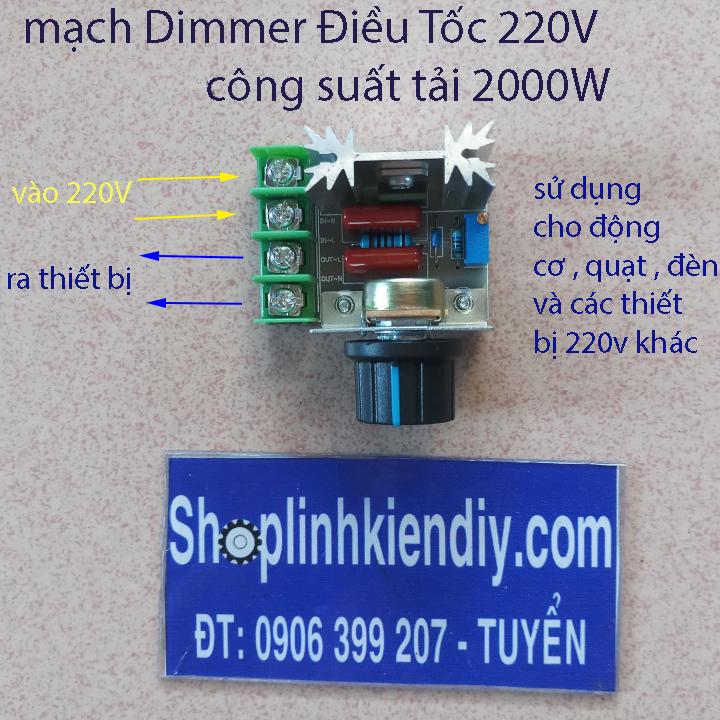 DIMMER ĐIỀU TỐC 220V 2000W