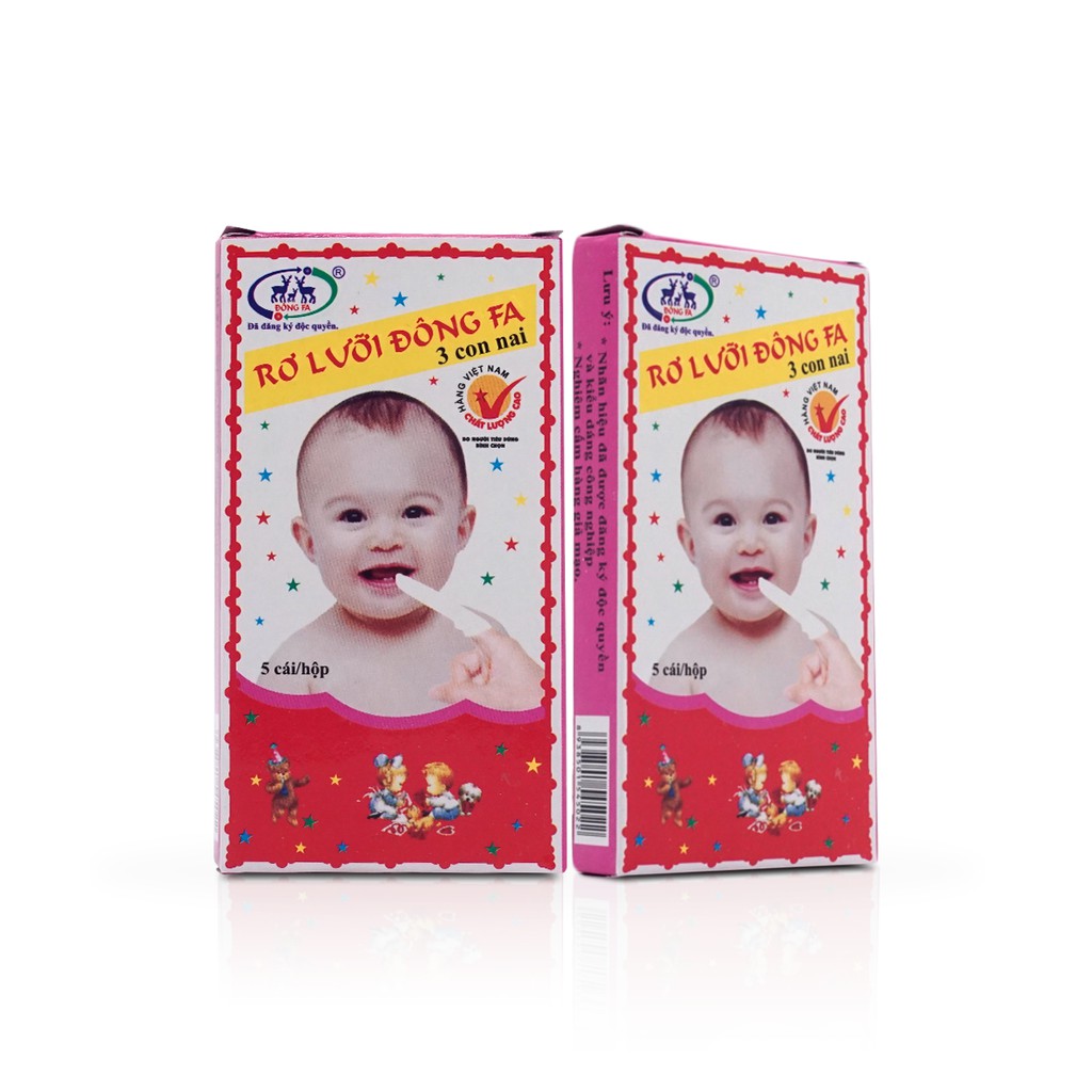 Rơ lưỡi, gạc rơ lưỡi xỏ ngón Đông Fa (1 hộp 5 cái)