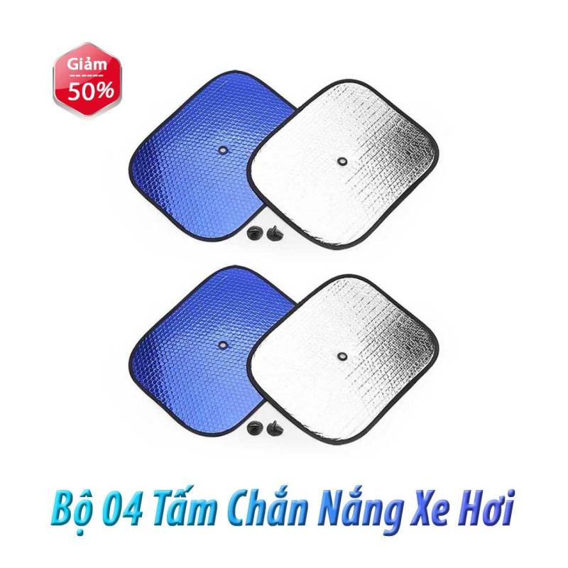 Bộ 4 Tấm Chắn Nắng Ô Tô Xe Hơi Phản Quang, Tấm Chắn Nắng Ô Tô Kích Thước Tiêu Chuẩn Phù Hợp Với Tất Cả Các Loại Kính Xe. bạt_chắn_nắng_kính_lái_3_lớp