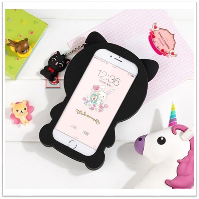 Ốp lưng mèo đen cho iPhone 5/5S, 6/6S, 6/6S Plus, 7/8, 7/8  Plus
