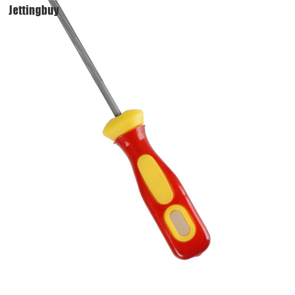 Jettingbuy 4mm Round Handle Chainsaw Files Saw Chain Sharpener Grater Holder