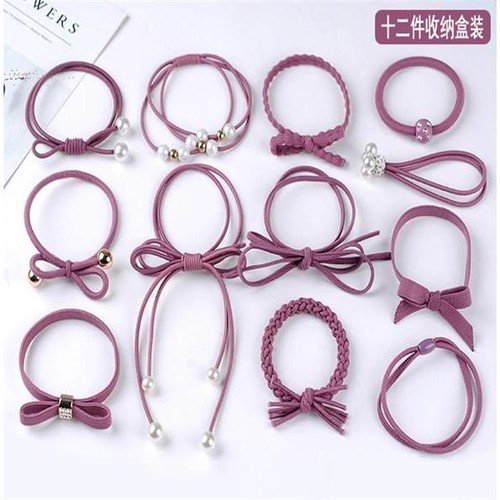 Sét 12 dây buộc tóc Hàn Quốc