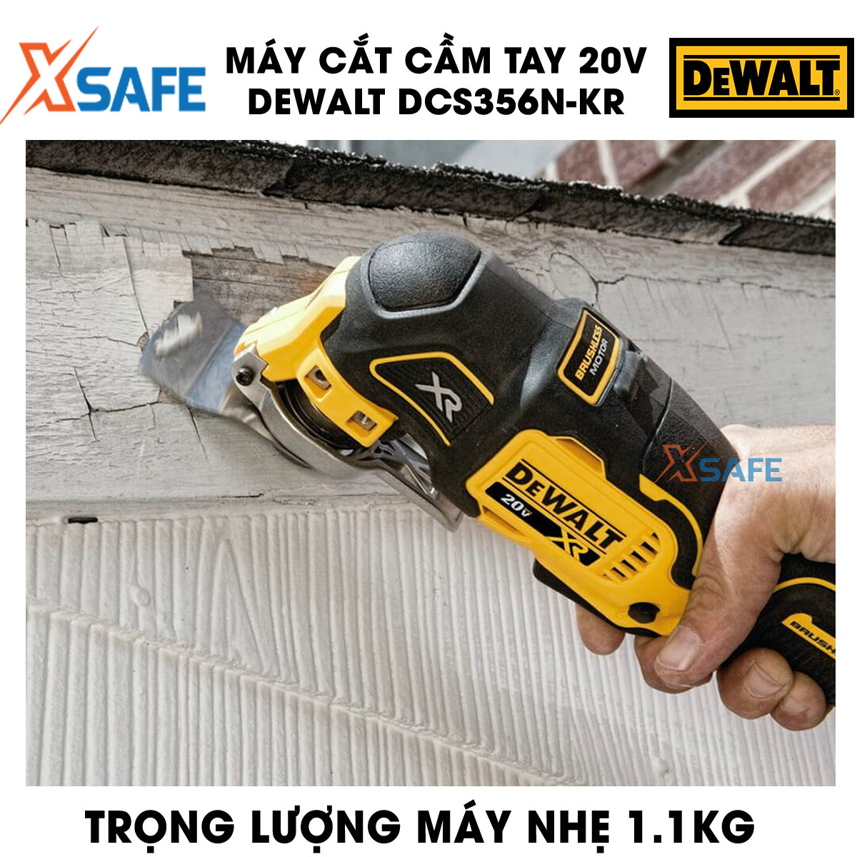 Portable cutting machine 20V DeWalt bundled set accessories cutting blade. Cutter DeWalt, equipped with LED lights work, material with non-slip rubber and quiet, three-speed, guarantee genuine-distribution genuine xsafe
