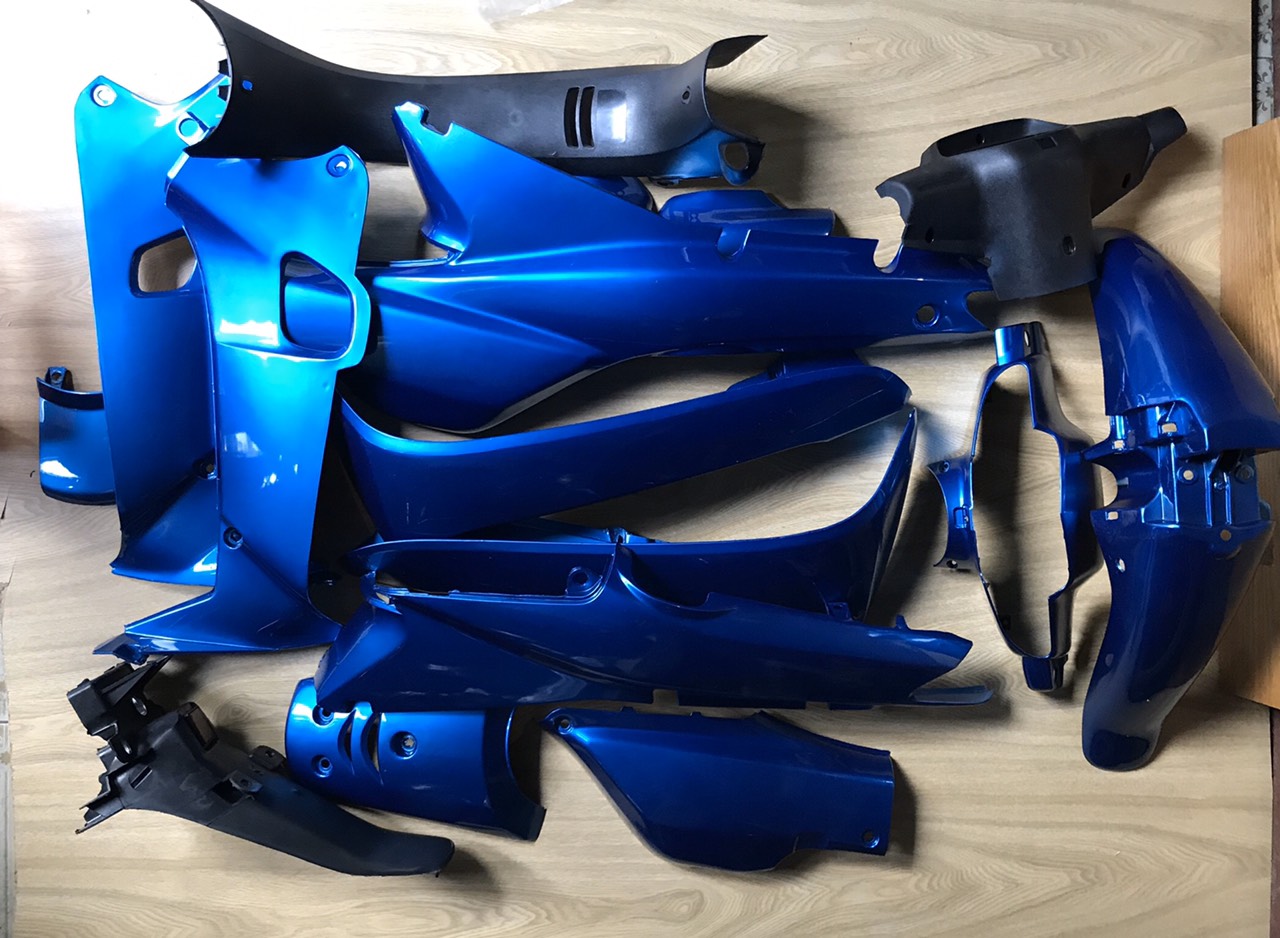 DÀN ÁO WAVE XANH DƯƠNG NHỰA GHI LOẠI TỐT:WAVE CŨ,WAVE A 2002-2008,WAVE ZX,WAVE 110,WAVE THÁI