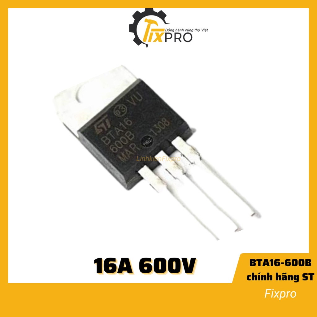 Bta16-600b triac 16a 600v to-220 chính hãng st