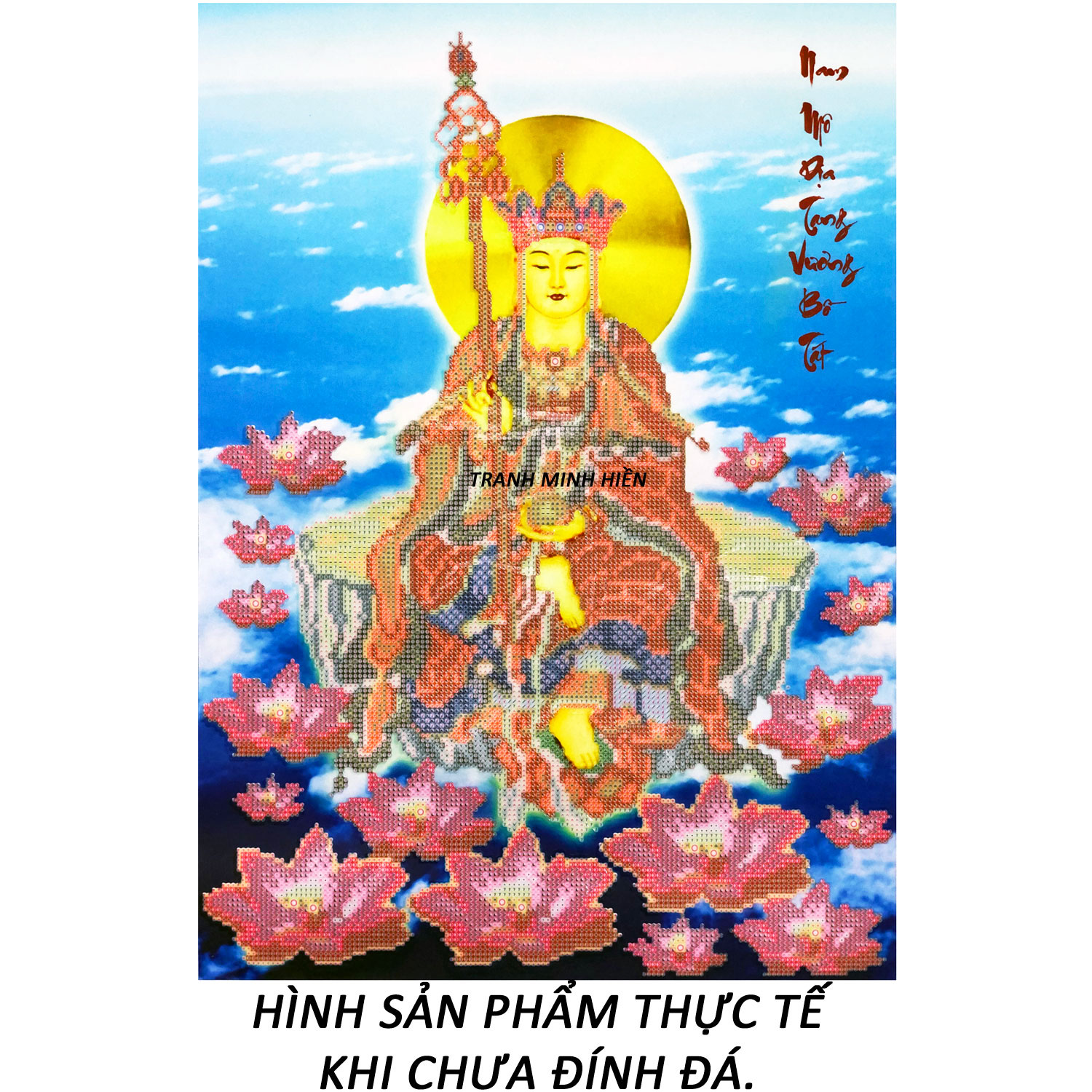 Tranh Đính Đá 5D - Thư pháp Chữ Phúc -  Tranh mỹ thuật Minh Hiền