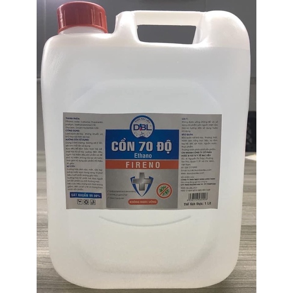 Cồn 90 độ - cồn y tế sát khuẩn can 5 lít