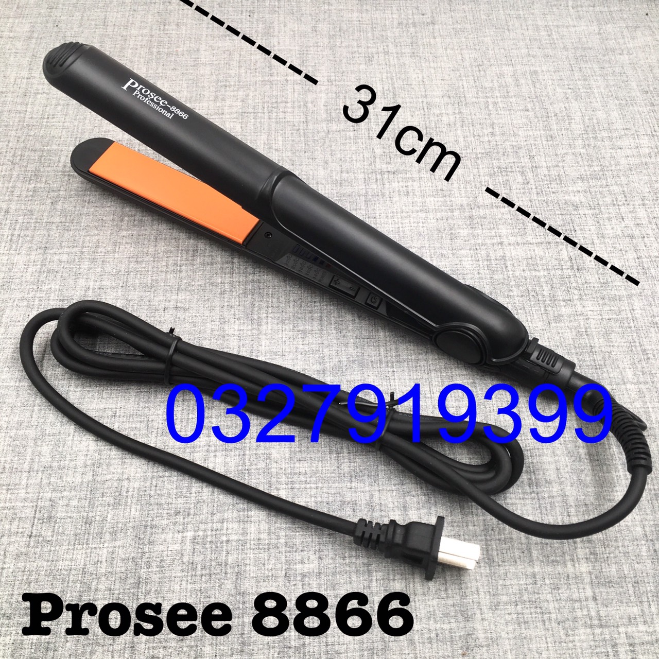 Prosee Máy Duỗi Tóc Prosee 8866 Hàn Quốc Bản Nhỏ 2.5cm Chất Liệu Ceramic Chống Dính 5 Nhiệt Độ 140-220°C Tiện Dụng Gọn Nhẹ