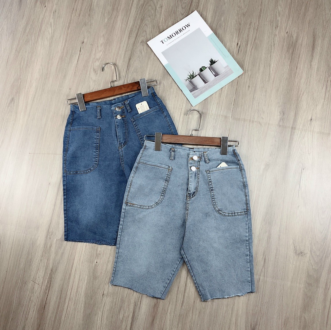 Quần Jean lửng lưng cao (3 Size S-M-L)
