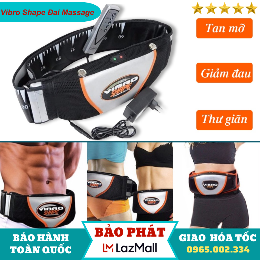 HCMĐai quấn nóng đánh tan mỡ bụng lâu năm Vibro Shape Đai Massage Nóng Và