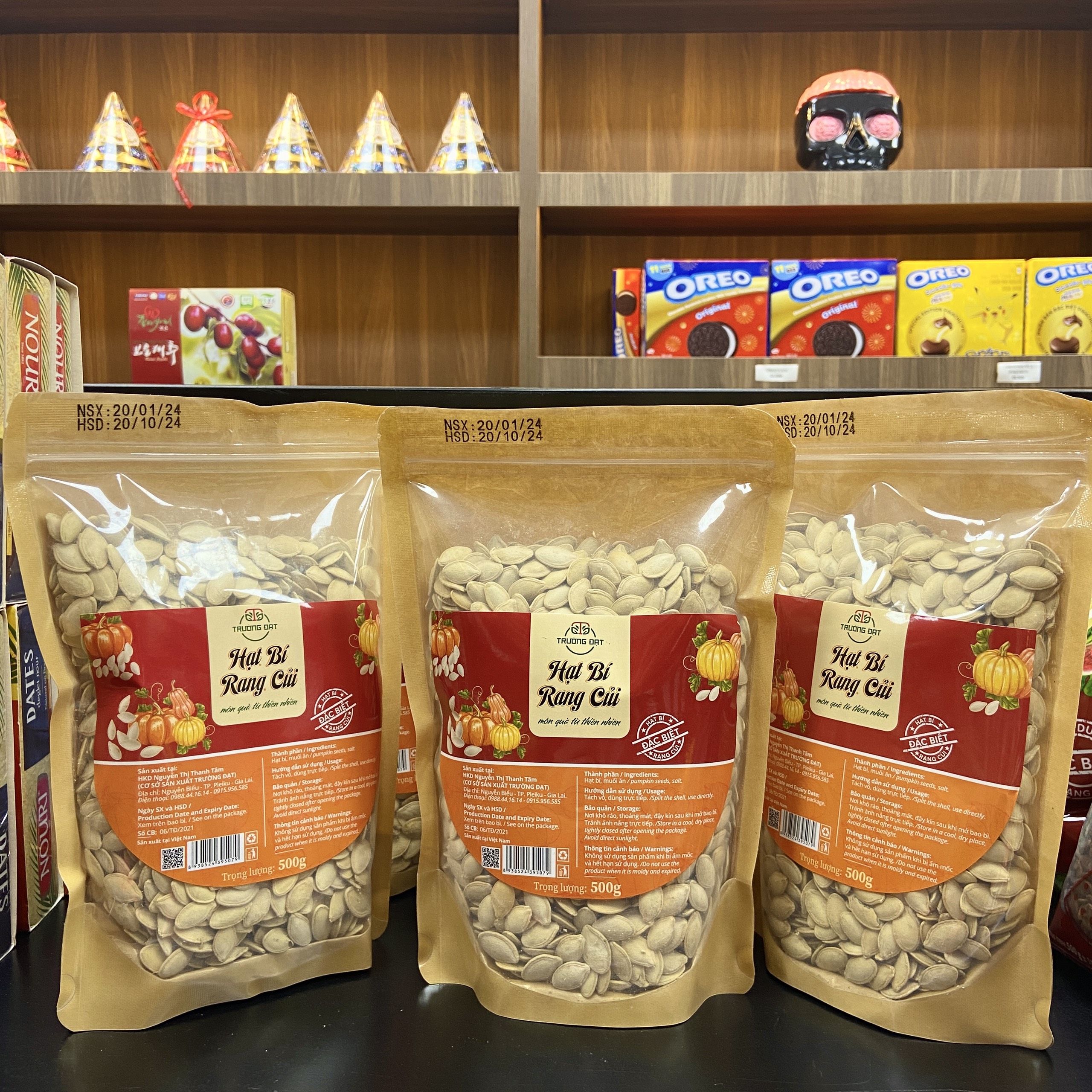 Hạt Bí Rang Củi Trường Đạt 510gr
