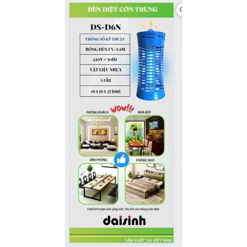 ĐÈN BẮT MUỖI ĐẠI SINH VÀ BÓNG ĐÈN THAY THẾ